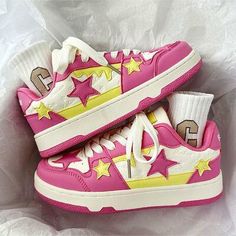 Home · KOSMUISHOE · Online Store Powered by Storenvy Pink And Blue Outfit Aesthetic, Sneakers Aesthetic, Aesthetic Star, Core Outfits, Star Child, Art Outfit, Yellow Sneakers, Lollipop Candy, Artsy Outfit