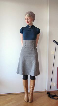 Jw fashion, modest skirt outfit Vestidos Vintage, Mode Vintage, Mode Inspiration, Sewing Clothes, A Dress, Diy Fashion, Look Fashion, Diy Clothes, Pretty Outfits