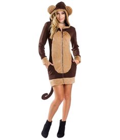 a woman in a bear costume posing for the camera