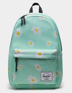 HERSCHEL SUPPLY CO. Classic XL Backpack - YUCCA DAISY | Tillys Casual Student Backpack For Spring, Spring Casual Student Backpack, Trendy Student Backpack For Spring, Casual Summer Backpack For Students, Green Backpack For Spring, Student Backpack For Spring, Spring Backpack With Adjustable Strap And Softback, Spring Softback Backpack With Adjustable Strap, Summer Green Backpack With Adjustable Strap