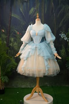 Alice in Wonderland Rabbit Castle Lolita Dress MK17715 Wind Outfit, Princess Dress Design, Rabbit Castle, Princess Dress Patterns, Alice In Wonderland Outfit, Wonderland Clothes, Wonderland Rabbit, Alice In Wonderland Rabbit, Fantastic Dress