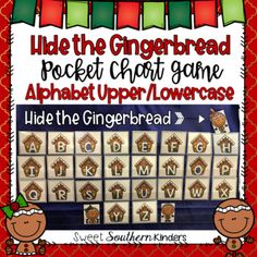 the gingerbread pocket craft game alphabet upper and lowercase