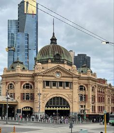 an old train station in the middle of a city