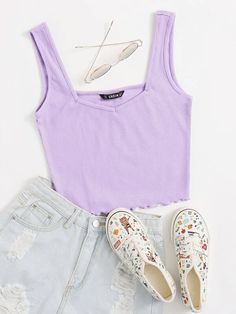 Shein Outfits, Crop Tank Top