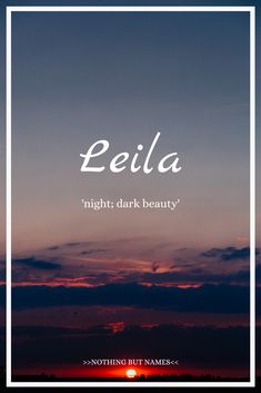 the sun is setting behind some clouds with words below it that read, pella night dark beauty