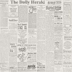 the daily herald newspaper is shown in black and white