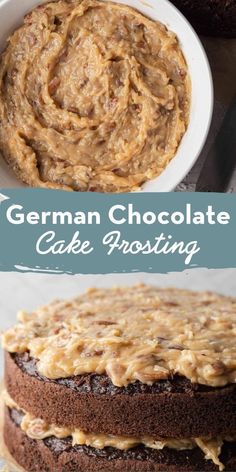 german chocolate cake frosting is the best way to make it look like you're eating