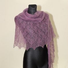 Lavender Knit Shawl Purple Hand Knit Shawl  Lilac by aboutCRAFTS Elegant Hand Knitted Shawl Scarf, Elegant Knitted Shawl Scarf, Hand Knitted Alpaca Shawl, Handmade Elegant Mohair Shawl, Elegant Alpaca Shawl Scarf, Elegant Hand Knitted Alpaca Shawl, Elegant Handmade Mohair Shawl, Elegant Hand-knitted Shawl Scarf, Hand Knit Shawl