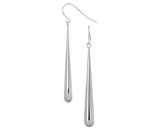 14k White Gold tear drop shape earring, measures 2inches long including french hook. Drop Earring, Tear Drop, Teardrop Earrings, White Gold, Drop Earrings, Gold, White