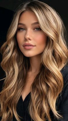 Medium Blonde Hair Color, Brown Hair Colors With Blonde, Hair Colors With Blonde, Dark Blonde Hair Color Ideas, Blonde Hair For Hazel Eyes, Balayage Brunette To Blonde, Brown Hair Color With Blonde Highlights, Blonde Hair For Brunettes, Babylights Blonde