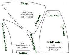 the front and back sides of a sewing pattern