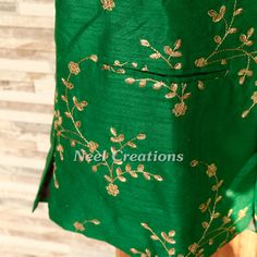 * This is Semi Raw silk Nehru Jacket for men. This is custom made to size and will be made only after you confirm size. We can make matching outfits for family. Please contact us if you want matching outfits. **Buttons and inner lining may differ in color as per availability. * Please note there may be slight color difference due to different screen settings. Embroidered Green Nehru Jacket For Wedding, Traditional Green Nehru Jacket For Semi-formal Occasion, Festive Green Raw Silk Nehru Jacket, Green Nehru Jacket With Resham Embroidery, Green Festive Nehru Jacket, Coat For Men Wedding, Matching Outfits For Family, Nehru Jacket For Men, Funky Pants