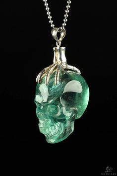 Skullis Crystal Skull Necklace, Fluorite & 925 Skull Jewelry, Crystal Healing,Reiki, Special Gift Sterling Silver Skull Jewelry Hallmarked, Unique Skull-shaped Collectible Jewelry, Unique Skull Shaped Collectible Jewelry, Handmade Skull Jewelry Collectible, Handmade Skull Jewelry For Collectors, Handmade Collectible Skull Jewelry, Handmade Sterling Silver Skull Jewelry, Sterling Silver Skull Jewelry With Polished Finish, Collectible Skull Jewelry In Lost Wax Casting