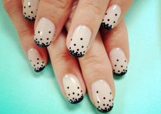 Polka Dot Nail Art, Polka Dot Nails, Her Nails, Simple Nail Art Designs, Nail Swag, Diy Nail Art, Get Nails