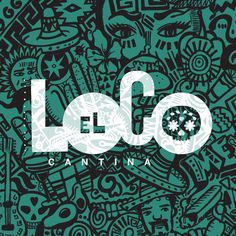 an image of the word leo written in white on a green background with doodles