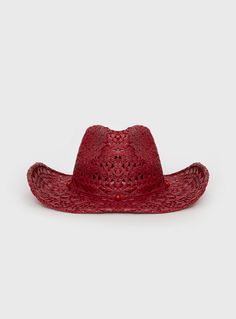 Dominick Cowboy Hat Red Cowboy Hat Outfit, Stagecoach Outfit, Red Cowboy Hat, Cowboy Hat Styles, Custom Cowboy Hats, Hat Aesthetic, Straw Cowboy Hat, Baby Crop Top, Festival Shop