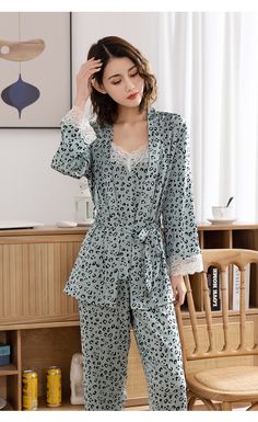 Fashion Leopard Print Pajamas Women Sexy Long Sleeve Suspender Dress P – wanahavit Light Blue Stretch Sleepwear For Loungewear, Blue Stretch Long Sleeve Sleepwear, Blue Long Sleeve Stretch Sleepwear, Light Blue Spring Sleepwear, Comfort Home, Home Clothing, Suspender Dress, Print Pajamas, Casual Sets