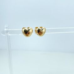 18k Gold Filled Polished Heart Shape Stud Earrings, Heart Earrings.Earrings Size:Width:11mm Valentine's Day Heart Earrings Tarnish Resistant, Valentine's Day Tarnish-resistant Round Earrings, Valentine's Day Heart-shaped Tarnish-resistant Earrings, Valentine's Day Tarnish-resistant Heart Earrings, Heart Charm Round Earrings For Valentine's Day, Formal Heart-shaped Earrings For Pierced Ears, Valentine's Day Heart Charm Round Earrings, Gold Hypoallergenic Heart Earrings, Hypoallergenic Gold Heart-shaped Earrings