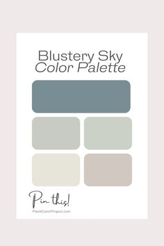 the blue sky color palette is shown in shades of gray, white and greys