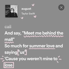 the text is written in pink and black on a gray background with an image of taylor swift