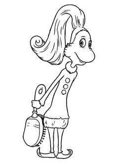 a cartoon girl with long hair holding a clock