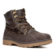 Look stylish while on job with the Blythe boot. Carefully constructed of sturdy thermoplastic rubber perfect for the season with lace-up style reinforced by hook eyelets. Mens Ankle Boots, Mens Winter Boots, Mens Snow Boots, Closed Toe Shoes, Faux Leather Heels, Shoe Carnival, Look Stylish, Brown Boots, Up Styles