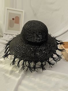 SkuCY-!78874MaterialStraw StyleSun-protection FeatureBreathable , Foldable , Tasseled , Solid Color OccasionVacation , Beach , Vintage SeasonsSpring , Summer , Autumn , Winter TypeSun Hat ColorCOFFEE,BLACK,PINK,BEIGE,KHAKISizeFREE SIZE Head Girth: 56-58cm Packing specification: 70 diameter 0.5kg Please consult the size chart we provide for this item's measurements to help you decide which size to buy.Please note: There may be 1-3cm differ due to manual measurement.CMINCHHat CircumferenceFREE SIZ Beach Vintage, Plus Swimwear, Beach Hat, Long Sleeve Blazers, Pink Beige, One Piece Swimwear, Sun Hats, Sunscreen, Autumn Winter