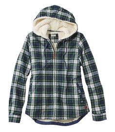 Women's Scotch Plaid Flannel Shirt, Sherpa-Lined Zip Hoodie Casual Sherpa Hooded Jacket With Fleece Lining, Cozy Cotton Outerwear With Fleece Lining, Cozy Cotton Hooded Jacket, Cozy Flannel Outerwear For Winter, Cozy Flannel Winter Outerwear, Cozy Cotton Hooded Jacket With Fleece Lining, Cozy Cotton Fleece Jacket For Outdoor, Womens Flannel Jacket, Hoodie Flannel