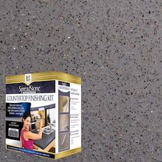 a package of concrete polishing kit sitting on top of a table next to a box