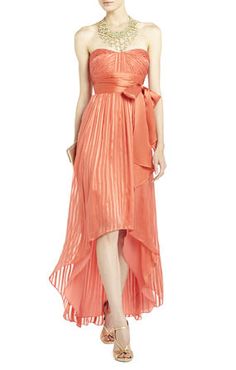 Alicia Silk Charmeuse Sash Gown Max Azria Dress, Peach Dress, Bridal Party Dresses, Coral Dress, Fabulous Dresses, Silk Charmeuse, Bridesmaids Dresses, Bcbgmaxazria Dresses, Gorgeous Gowns