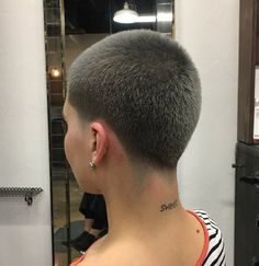 Sexy Clipper Cut Haircut Girl, Crew Cut Haircut, Clipper Cut, Shaved Hair Designs