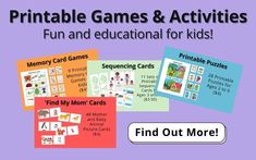 printable games and activities for kids