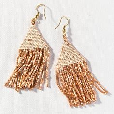 Combining centuries-old techniques like hand-beading and weaving with a modern flair, Ink and Alloy uses vibrant colors and rich textures to bring effortlessly cool and modern jewelry into your everyday look. beaded, dangle, fringed, tassel, multi, multicolor, black, ivory, teal, blue, terra cotta, orange, rose gold, mint, green, blush, pink, silver Fringe Earring, Beaded Chandelier Earrings, Gold Bead Earrings, Petite Earrings, Black Beaded Bracelets, Funny Dachshund, Beaded Chandelier, Making Earrings, Macrame Ideas