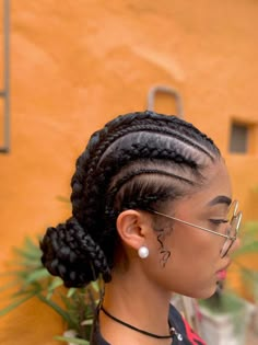 2023 Aesthetic Fashion, Braids For Surgery, Boricua Hairstyles, 5 Feed In Braid Styles, Feed In Bun, Cornrows With Natural Hair Only, Stitch Braids Into Bun, Straightback Cornrows Braids, Four Braids Cornrow