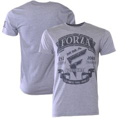 The Forza Sports "Origins" MMA T-Shirt highlights the signature branding of Forza in soft, specialty crackle print! The front of the shirt displays "Forza MMA" at the top and "Est. Registered" with "2008 Trademark" next to the monogram and "Worldwide" through it. The bottom reads, "Strength ? Force ? Power" enclosed in the center of the banner on the front of the t-shirt. The left sleeve shows a Forza badge that reads, "Forza Est. 2008 MMA." Crew neck t-shirt design for maximum mobility. Vintage Gray Graphic Print Sports T-shirt, Sports T-shirt With Front Print And Crew Neck, Sports Crew Neck T-shirt With Front Print, Tri-blend Graphic Print Sports Top, Tri-blend Crew Neck Shirt With Logo Print, Shirt Display, Golf Tips For Beginners, Crewneck Design, Golf T Shirts