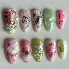 Kawaii Nails, Nail Art Inspiration, Follow For More, Cute Nails, Press On Nails, Nail Inspo, Body Art, Acrylic Nails