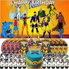 an image of a birthday party with cartoon characters