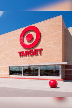 a target store is shown with red balls in front