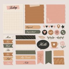 a variety of paper stickers and labels