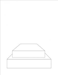 a line drawing of a rectangular object on top of a platform, with one end facing the viewer