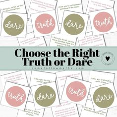 choose the right truth or dare game