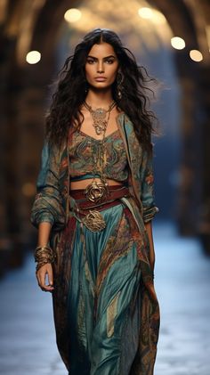 Gypsiesoul Fashion Outfits, Goddess Aesthetic Outfit, Nomad Outfit, Gypsycore Fashion, Goddess Fashion, Boho Womens Clothing, Ethno Style, Bohemian Chic Fashion, Boho Fashion Bohemian