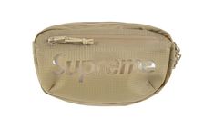 The Supreme Waist Bag in Tan adds another accessory to the Spring/Summer 2021 collection with the freshest way to style your waist.  Constructed from water-resistant 210D Cordura® recycled nylon ripstop material, this bag is equipped with a main zip compartment, elastic mesh interior pocket, front zip pocket, and adjustable waist strap.  It's got a tan-on-tan look with a see-through Supreme logo across the front. Casual Nylon Bag With Logo, Practical Nylon Bags For Streetwear, Practical Nylon Streetwear Bags, Streetwear Nylon Bag With Logo Patch, Nylon Bags With Logo For Outdoor Activities, Nylon Bags With Logo Patch For Outdoor Activities, Outdoor Nylon Bags With Logo, Nylon Bags With Logo Patch For Everyday, Sporty Nylon Bag With Logo Patch