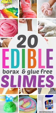 20 edible, borax and glue - free slimes for kids to make