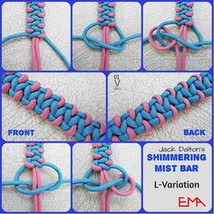 instructions for how to crochet the neck and back part of an armband