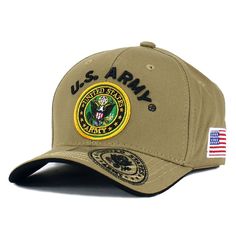 PRICES MAY VARY. Comfortable Easy Fit for Both Men and Women Adjustable Strap Closure Premium High Quality Headwear All hats are shipped in a Box to prevent damage while in transit. Officially Licensed Products of the U.S. Military High Definition Embroidered Military ARMY Baseball cap UNITED STATES ARMY Official Licensed Logo Military Style Baseball Cap With Flat Brim, Military Style Khaki Baseball Cap With Curved Brim, Military Style Sports Hat, Khaki Military Hat For Sports, Military Style Baseball Cap With Logo Patch, Military Cap With Logo Patch, Military Style Cap With Logo Patch, Military Style Snapback Hat With Flat Brim, Military Hat With Adjustable Logo Patch