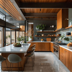 the kitchen is clean and ready to be used for cooking or eating, as well as other things in the house