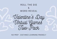 valentine's day virtual games two - pack for the word reveal and word reveal