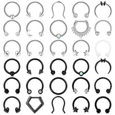 many different types of piercings are shown