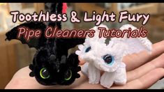 toothless and light fury pipe cleaners for sale